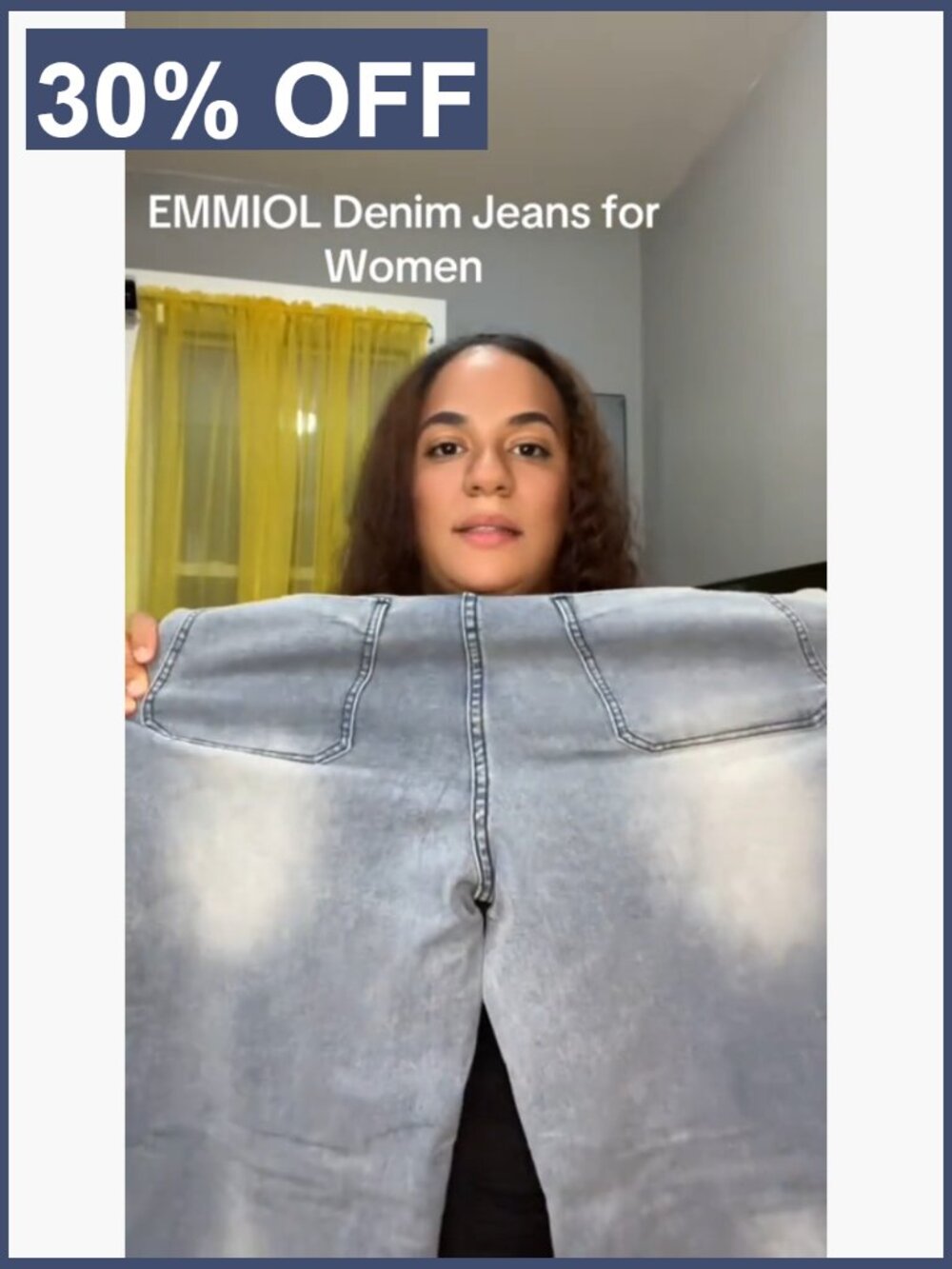 Distressed Wide Leg Jeans - Mid Rise Baggy Y2K Denim Trousers - Picture 7 of 7